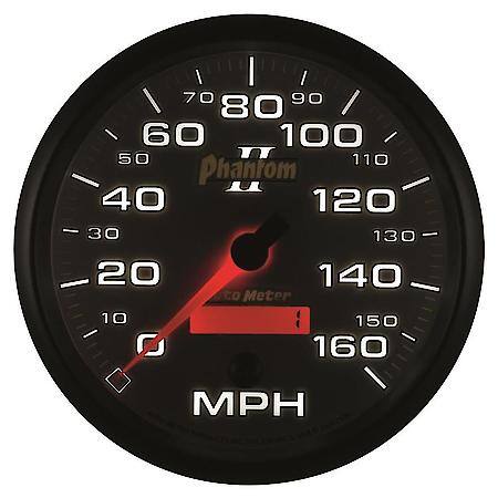 Gauge; Speedometer; 5"; 160MPH; Electrical Programmable; Phantom II