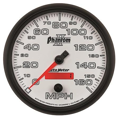 Gauge; Speedometer; 5"; 160MPH; Electrical Programmable; Phantom II