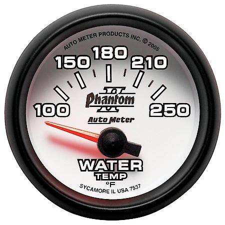 Gauge; Water Temperature; 2 1/16"; 100-250 Deg. F; Electric; Phantom II