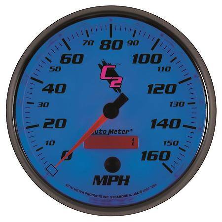 Gauge; Speedometer; 5"; 160MPH; Electrical Programmable; C2
