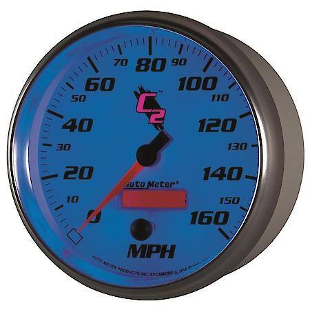 Gauge; Speedometer; 5"; 160MPH; Electrical Programmable; C2