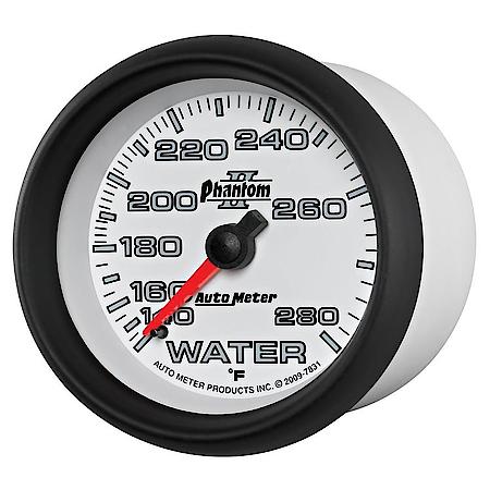 Gauge; Water Temperature; 2 5/8"; 140-280 Deg. F; Mechanical; Phantom II