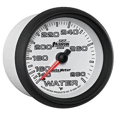 Gauge; Water Temperature; 2 5/8"; 140-280 Deg. F; Mechanical; Phantom II