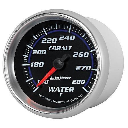 Gauge; Water Temperature; 2 5/8"; 140-280 Deg. F; Mechanical; Cobalt