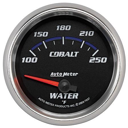 Gauge; Water Temperature; 2 5/8"; 100-250 Deg. F; Electric; Cobalt
