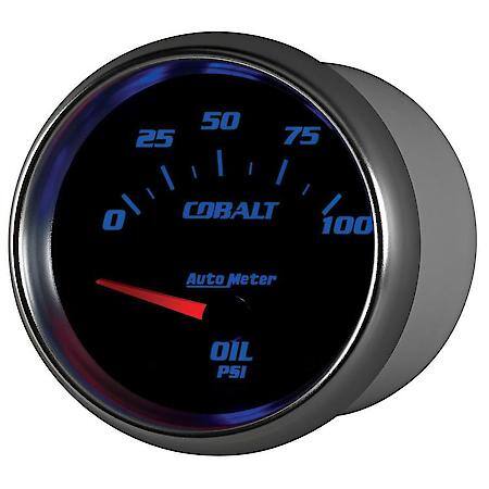 Gauge; Oil Pressure; 2 5/8"; 100 PSI; Electric; Cobalt