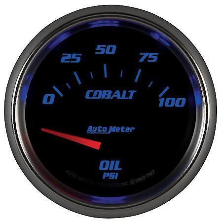 Gauge; Oil Pressure; 2 5/8"; 100 PSI; Electric; Cobalt