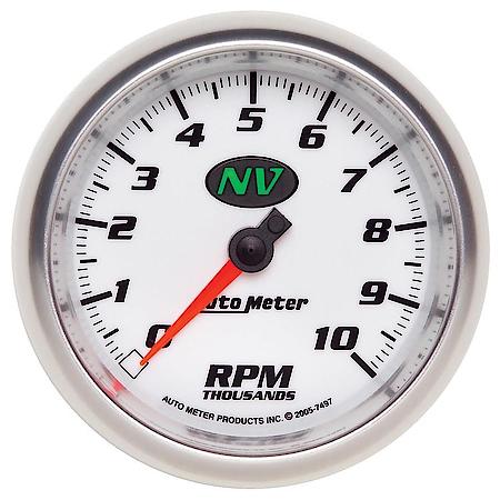 Gauge; Tachometer; 3 3/8"; 10K RPM; In-Dash; NV
