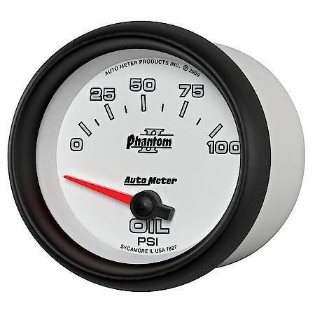 Gauge; Oil Pressure; 2 5/8"; 100 PSI; Electric; Phantom II