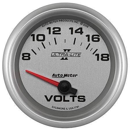 Gauge; Voltmeter; 2 5/8"; 18V; Electric; Ultra-Lite II