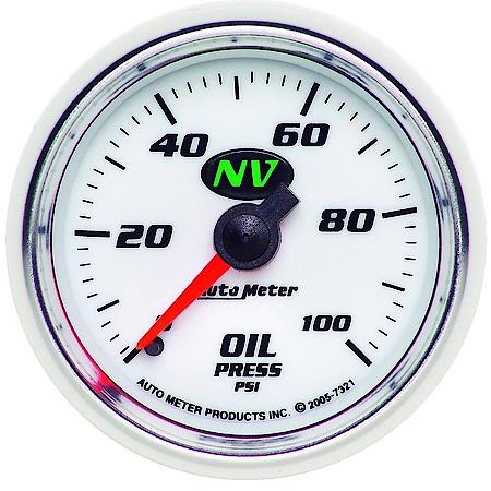 Gauge; Oil Pressure; 2 1/16"; 100 PSI; Mechanical; NV