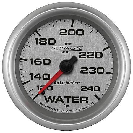 Gauge; Water Temperature; 2 5/8"; 120-240 Deg. F; Mechanical; Ultra-Lite II