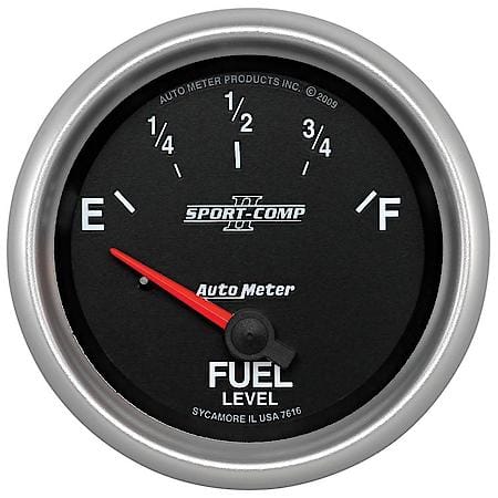 Gauge; Fuel Level; 2 5/8"; 73Oe To 10Of; Electric; Sport-Comp II