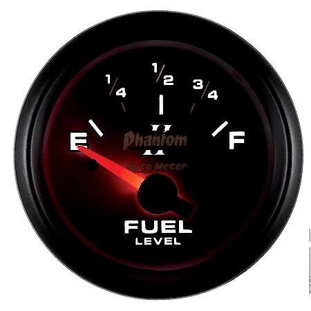 Gauge; Fuel Level; 2 1/16"; 0Oe To 90Of; Electric; Phantom II