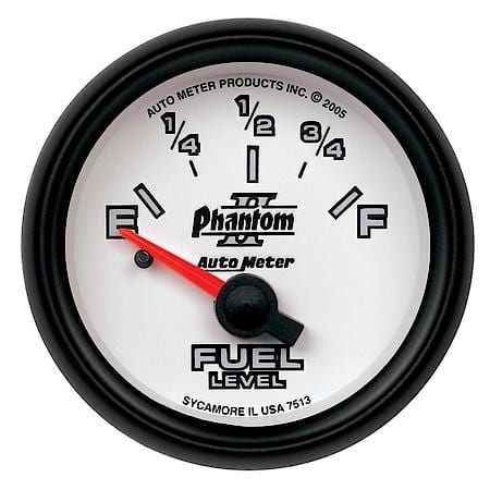 Gauge; Fuel Level; 2 1/16"; 0Oe To 90Of; Electric; Phantom II