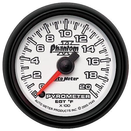 Gauge; Pyrometer (EGT); 2 1/16"; 2000 Deg. F; Digital Stepper Motor; Phantom II