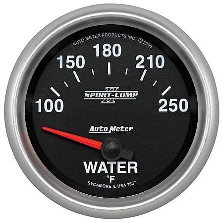 Gauge; Water Temperature; 2 5/8"; 100-250 Deg. F; Electric; Sport-Comp II