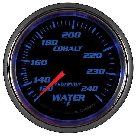 Gauge; Water Temperature; 2 5/8"; 120-240 Deg. F; Mechanical; Cobalt