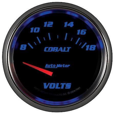 Gauge; Voltmeter; 2 5/8"; 18V; Electric; Cobalt