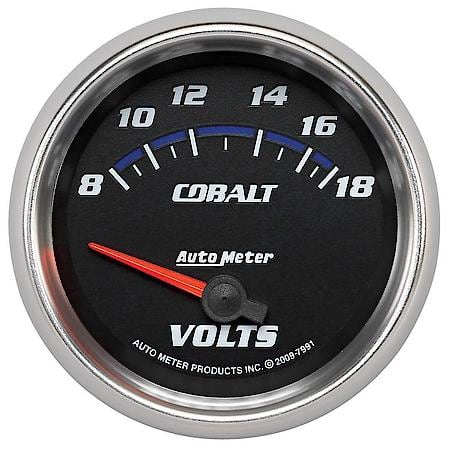 Gauge; Voltmeter; 2 5/8"; 18V; Electric; Cobalt
