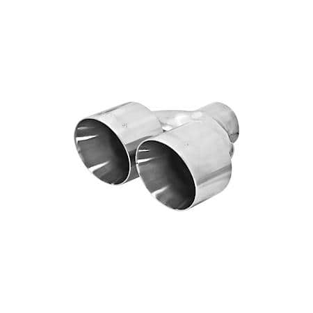 Exhaust Tip - Dual 4.00 In. Angle Cut Polished Ss Fits 2.25 In. Tubing - Weld On