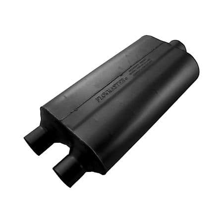 Super 50 Muffler 409S - 2.25 Dual In - 3.00 Center Out - Moderate Sound