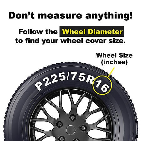 AutoCraft 16" Wheel Cover: 10-Spoke, Charcoal & Ice Black, High Impact Plastic, 4 Pack