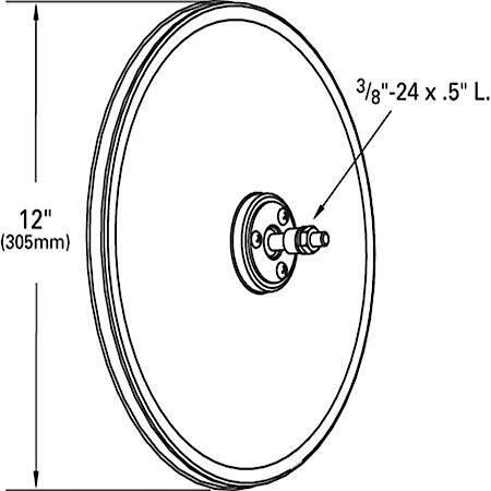 Convex Mirrors with Center Mount, Gray