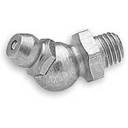 45 Deg. Short Elbow Grease Fitting, 1/4"-28 Thread, Length 55/64" (Sold by each)