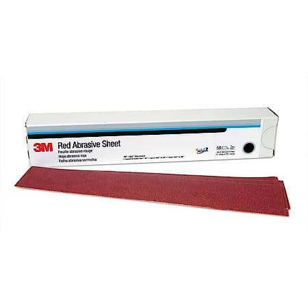 Red Abrasive Hookit Sheet, 01180, 2 3/4 In X 16 1/2 In, P150 (Sold by each)