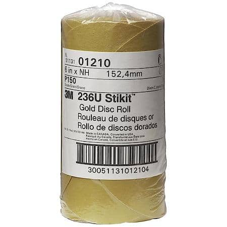 3M Stikit Gold Disc Roll, 01210, 6 in, P150A (Sold by each)