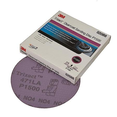3M(TM) Trizact(TM) Hookit(TM) Clear Coat Sanding Disc, 02088, P1500, 6 in