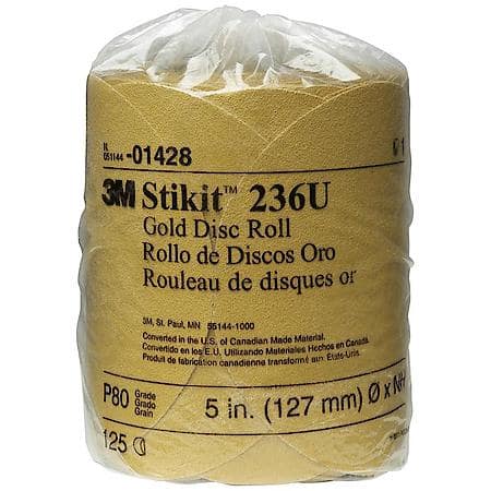 Stikit Gold Disc Roll, 5", P80A (Sold by each)