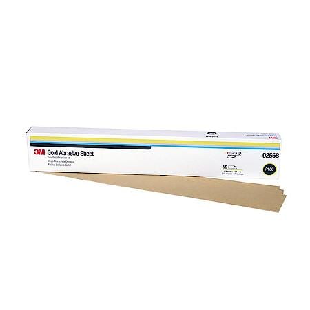 3M Production Resinite Gold Sheet 02568, 2 3/4 in x 17 1/2 in, P180A (Sold by each)