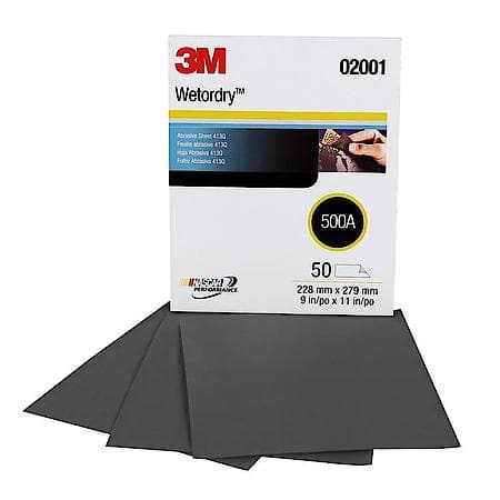 Wetordry Tri-M-ite Sheet, 9" x 11", 500A (Sold by each)