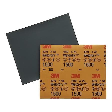 3M Wetordry Abrasive Sheet, 02032, 9 in x 11 in, 1500 (Sold by each)