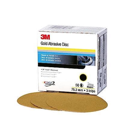 3M Hookit Gold Disc, 00912, 3 in, P500A (Sold by each)