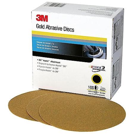 3M Hookit Gold Disc 216U, 00978, 6 in, P220A (Sold by each)
