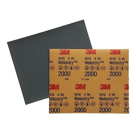 3M Wetordry Abrasive Sheet, 02020, 9 in x 11 in, 2000 (Sold by each)