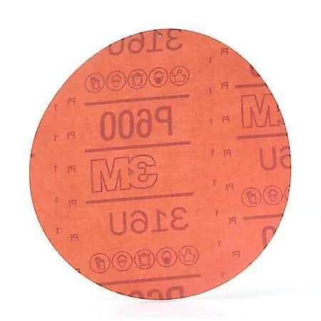 Red Abrasive Hookit Disc, 01189, 6 in, P600 (Sold by each)