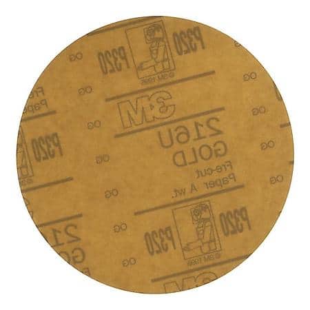 3M Hookit Gold Disc 216U, 00975, 6 in, P320A (Sold by each)