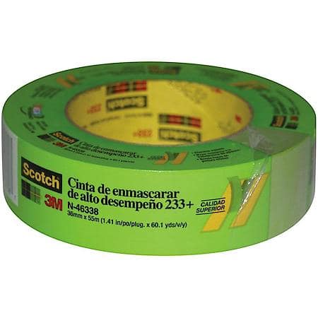 Scotch(R) Performance Masking Tape 233+, 46338, 36 mm x 55 m, 24 per case