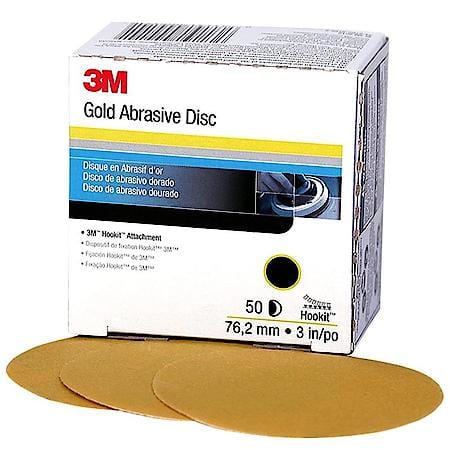 3M Hookit Gold Disc, 00916, 3 in, P220A (Sold by each)