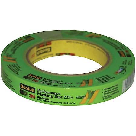 Scotch(R) Performance Masking Tape 233+, 46334, 18 mm x 55 m, 48 per case