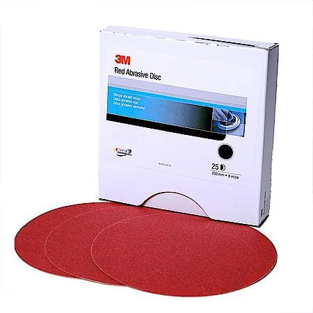 Red Abrasive Stikit Disc, 01100, 8 in, P80D (Sold by each)