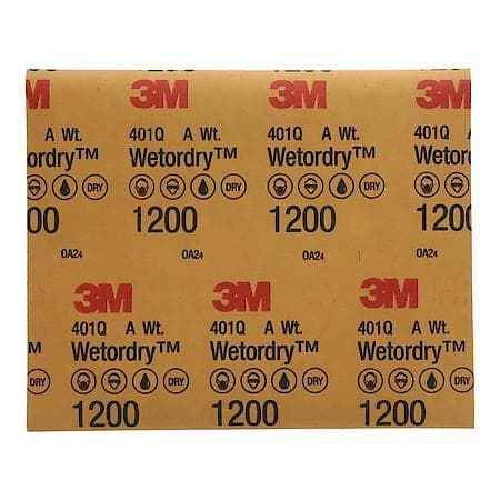 Wetordry Abrasive Sheet, 02033, 9 in x 11 in, 1200 (Sold by each)