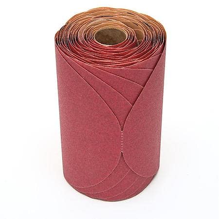 3M Red Abrasive Stikit Disc, 01114, 6 in, P120, 100 discs per roll