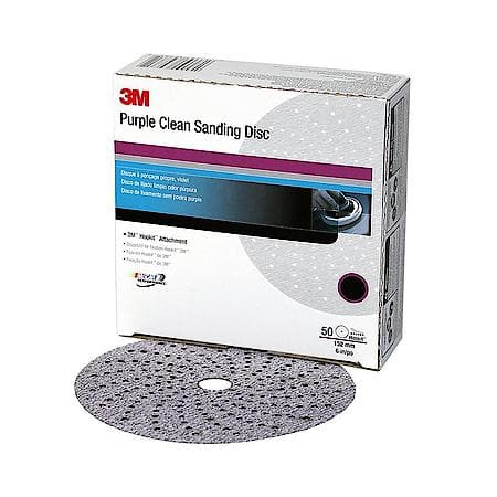 Purple Clean Sanding Hookit Disc, 30761, 6 In, P600C, 50 Discs Per Bx (Sold by each)