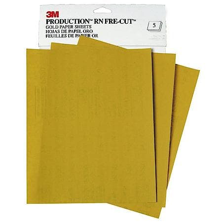 Gold Abrasive Sheet, 02539, P400 Grade, 9 In X 11 In (Sold by each)