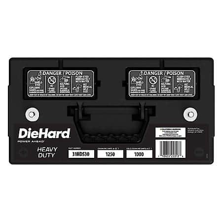 Battery: 31S Group Size, 1000 CCA, 1250 CA, 185 Minute Reserve Capacity